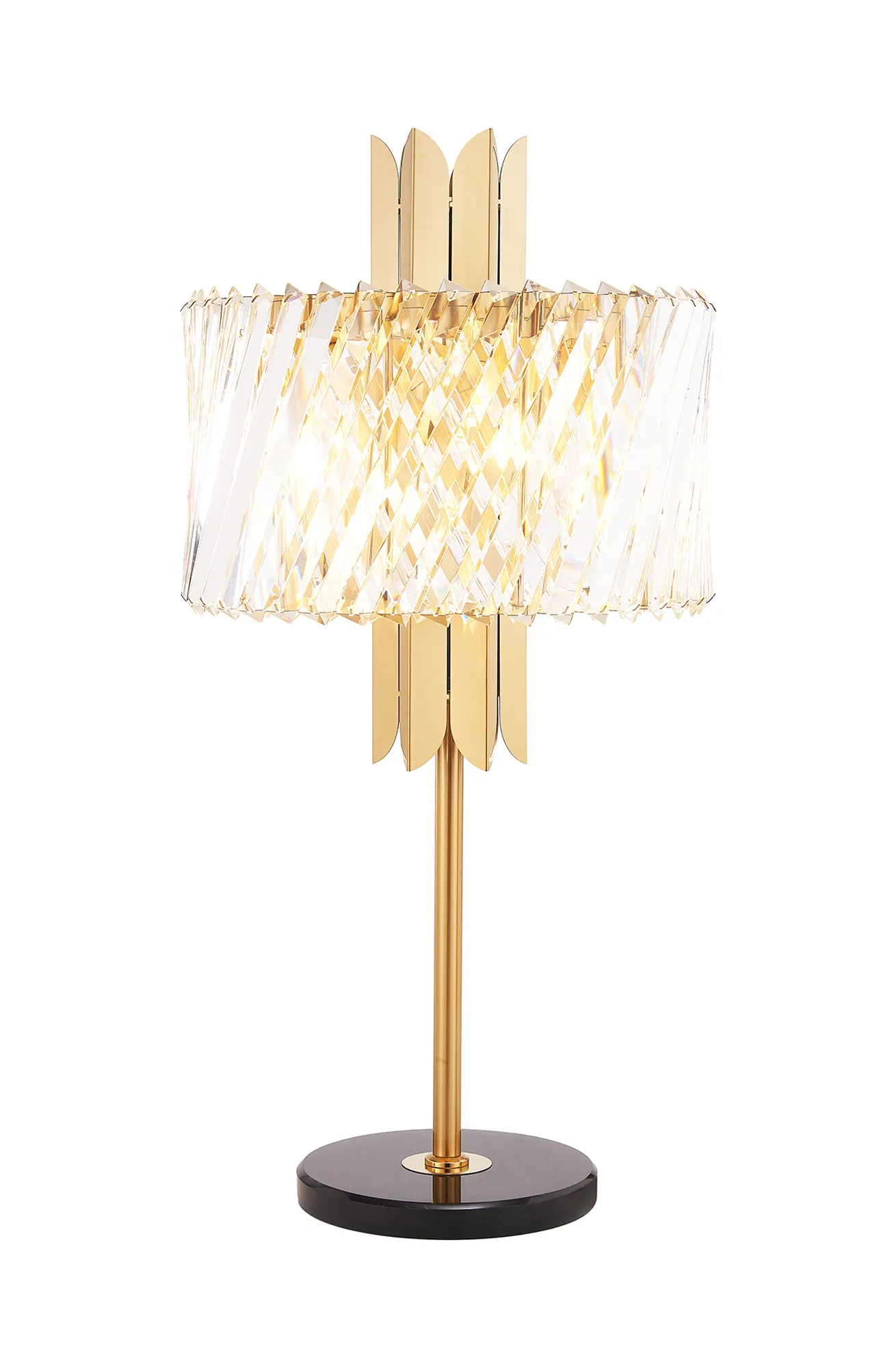 Lola Brass Crystal Table Lamps Diyas Designer Table Lamps